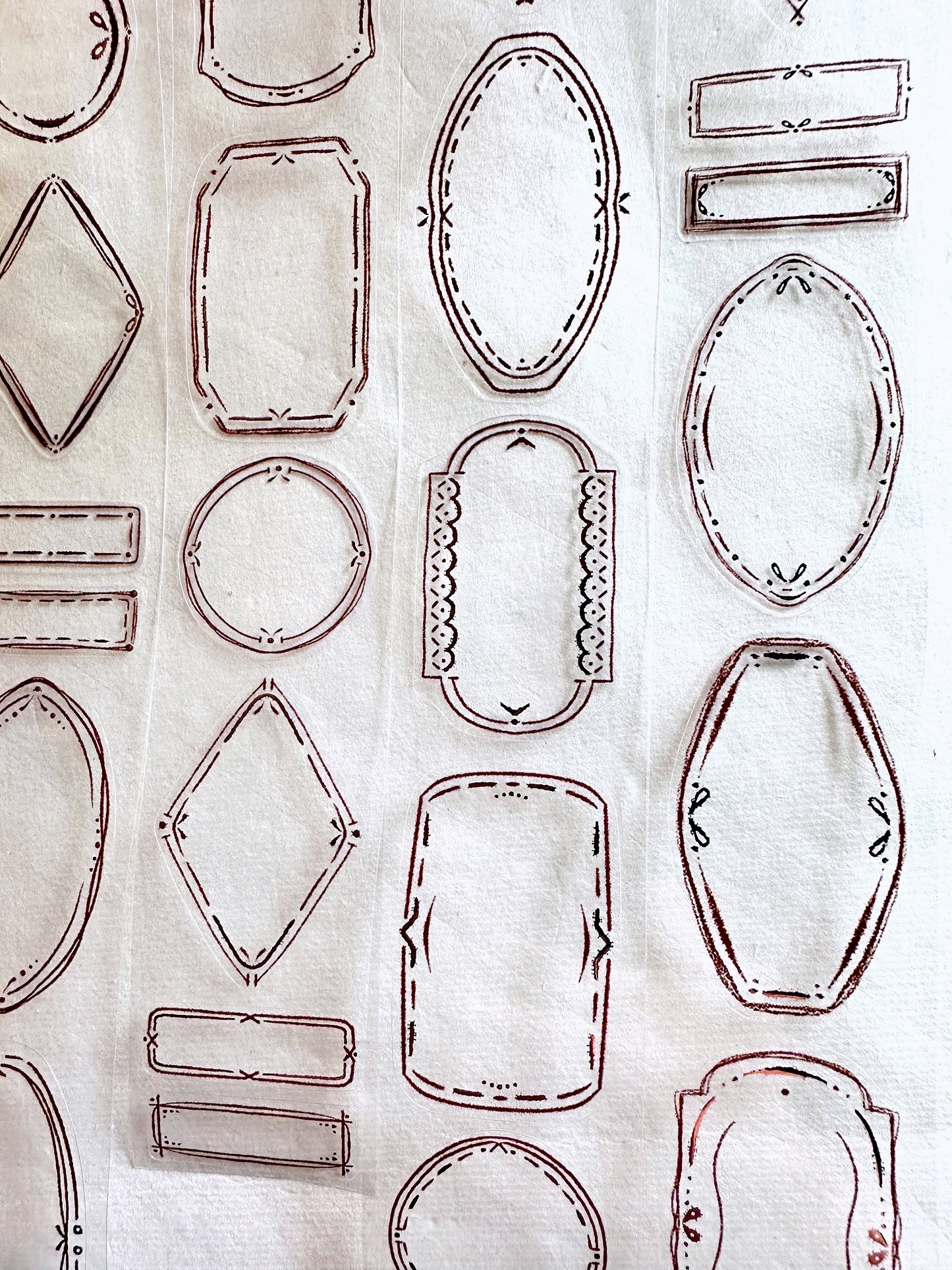 Jr. Journal - Label 25 kiss-cut rose-gold PVC tape SAMPLES