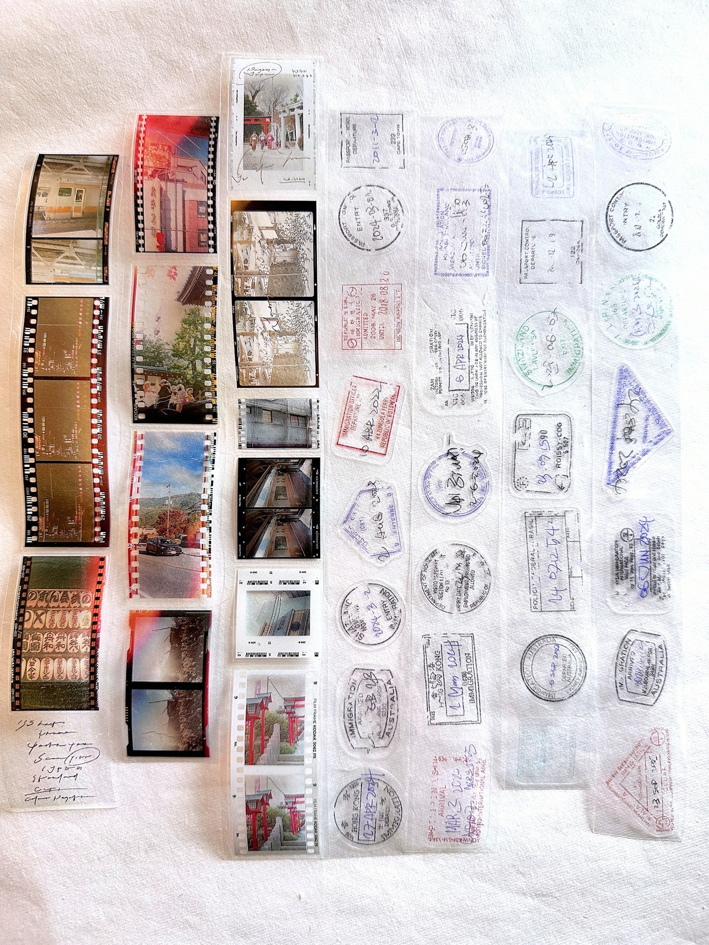 Jr. Journal - Expired Visa Stamp kiss-cut PVC tape SAMPLES