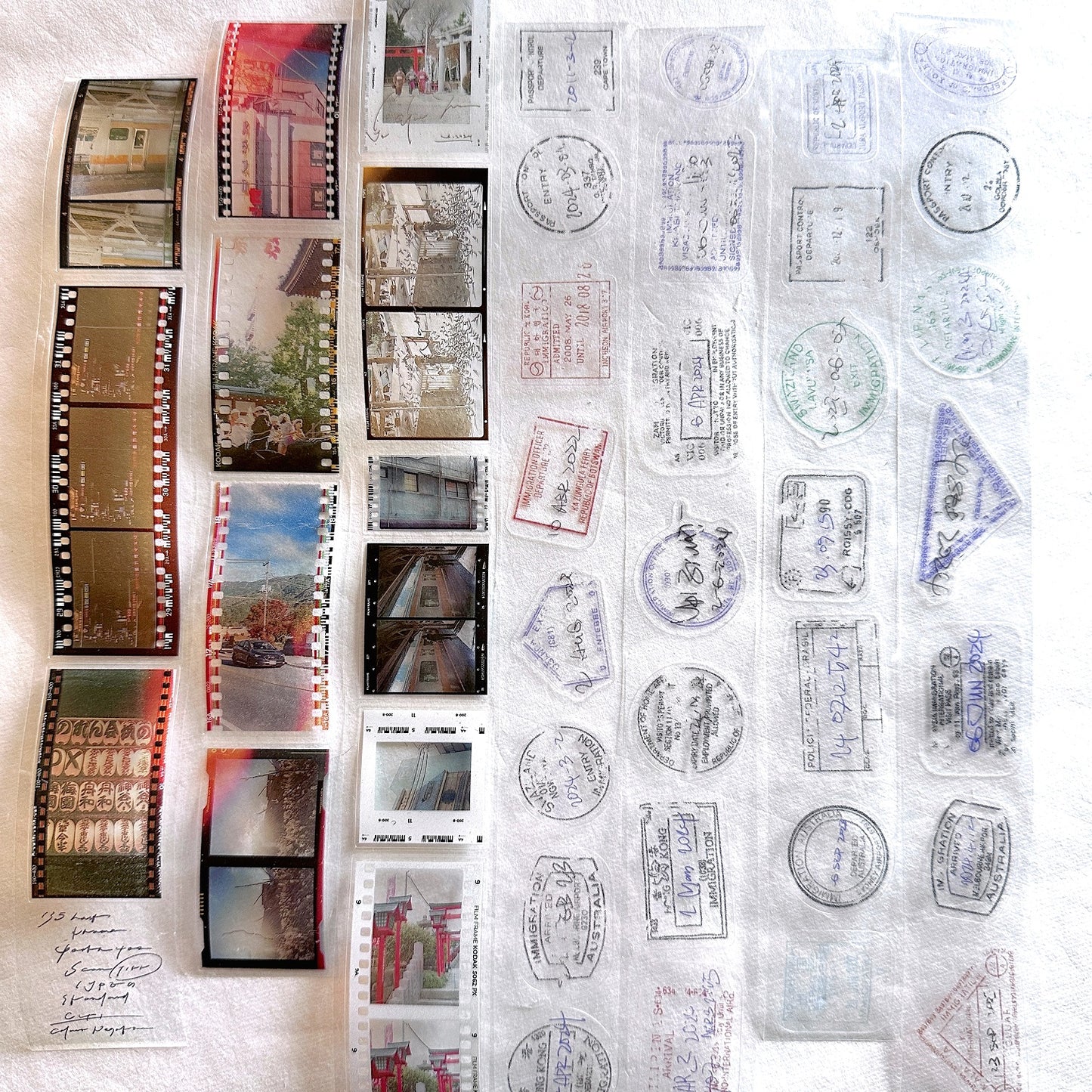 Jr. Journal - Expired Visa Stamp kiss-cut PVC tape SAMPLES