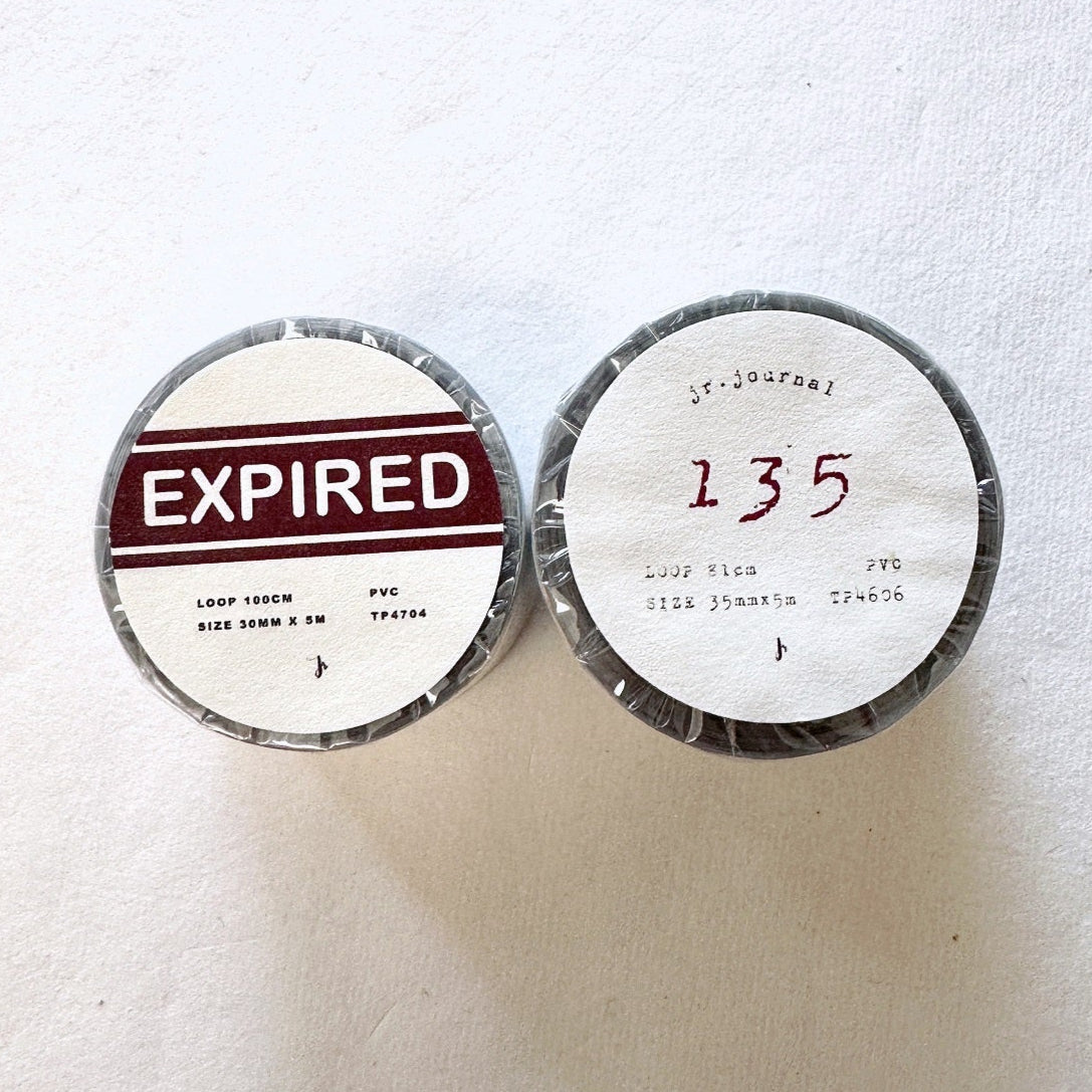 Jr. Journal - Expired Visa Stamp kiss-cut PVC tape SAMPLES