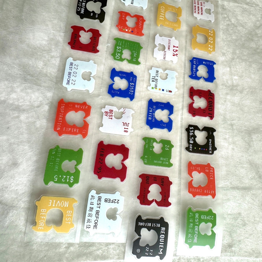 Jr. Journal - Bread Clip kiss-cut PVC tape SAMPLES