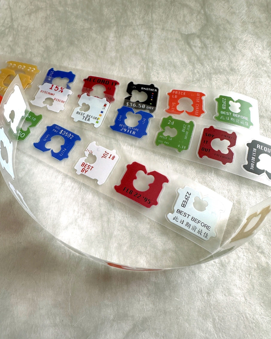 Jr. Journal - Bread Clip kiss-cut PVC tape SAMPLES