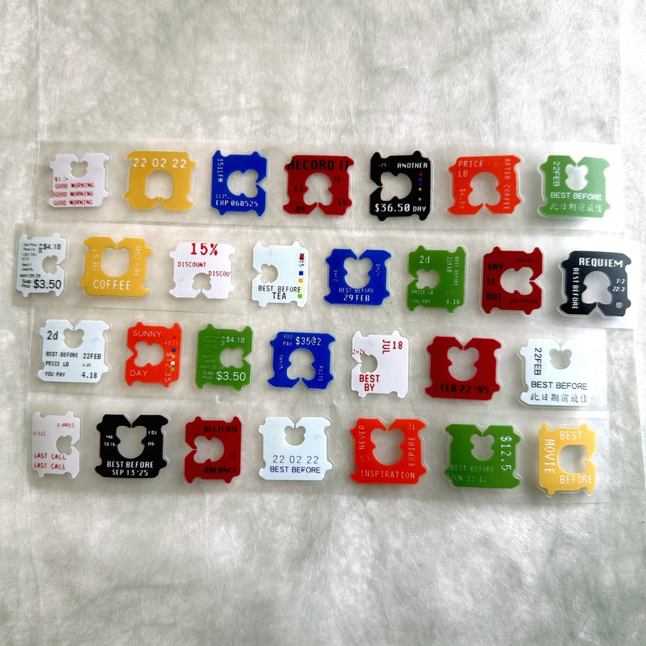 Jr. Journal - Bread Clip kiss-cut PVC tape SAMPLES