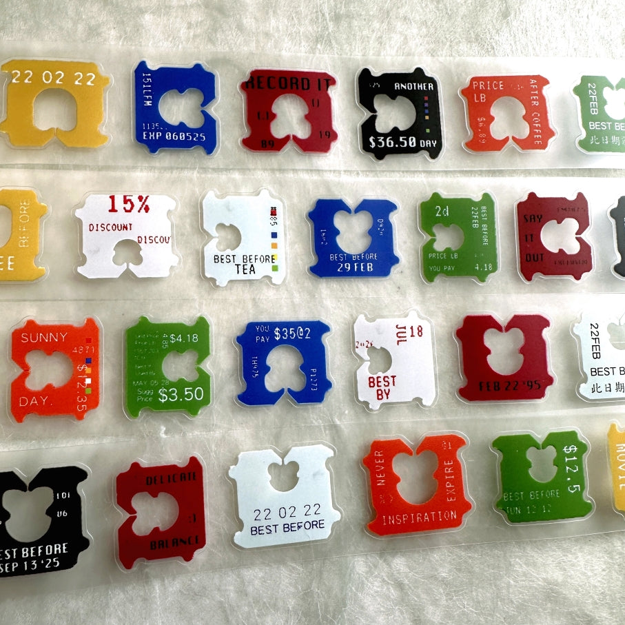 Jr. Journal - Bread Clip kiss-cut PVC tape SAMPLES