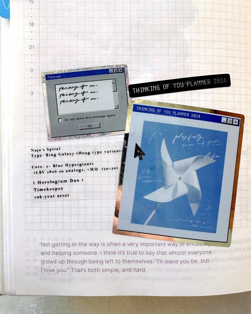 Jr. Journal - Starlight Galactic Wanderer kiss-cut silver PVC tape SAMPLES