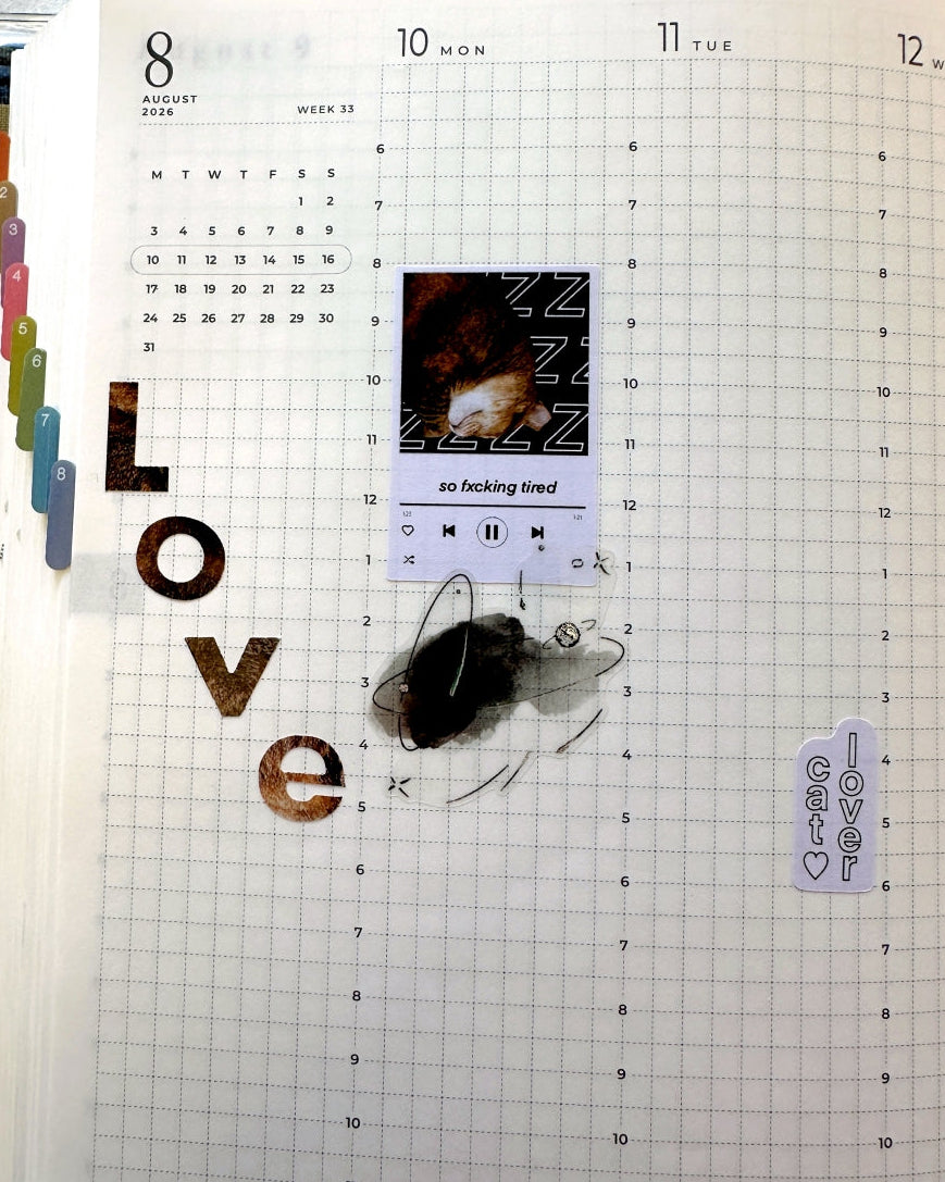 Jr. Journal - Starlight Galactic Wanderer kiss-cut silver PVC tape SAMPLES