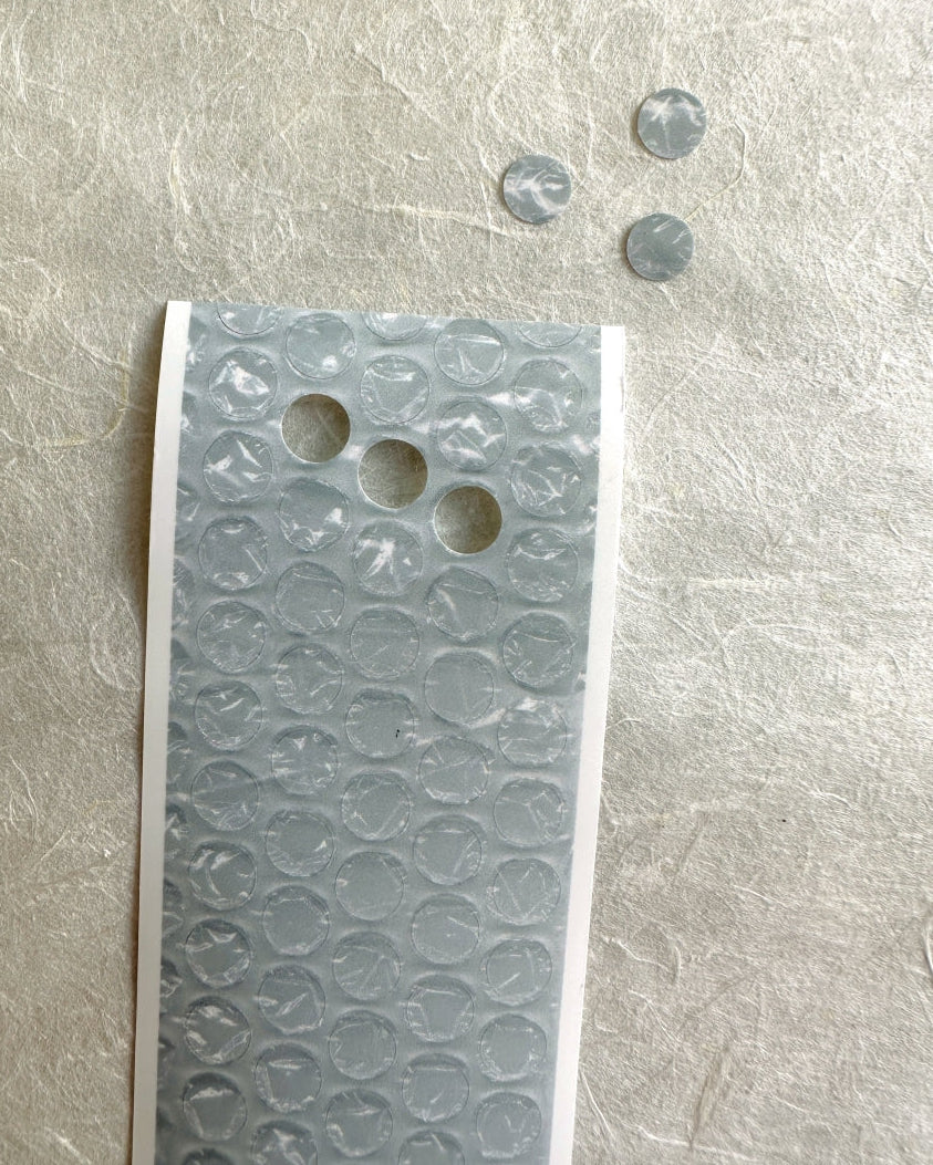 Jr. Journal - Bubble cushioning dots kiss-cut PVC tape (sticker roll) SAMPLES