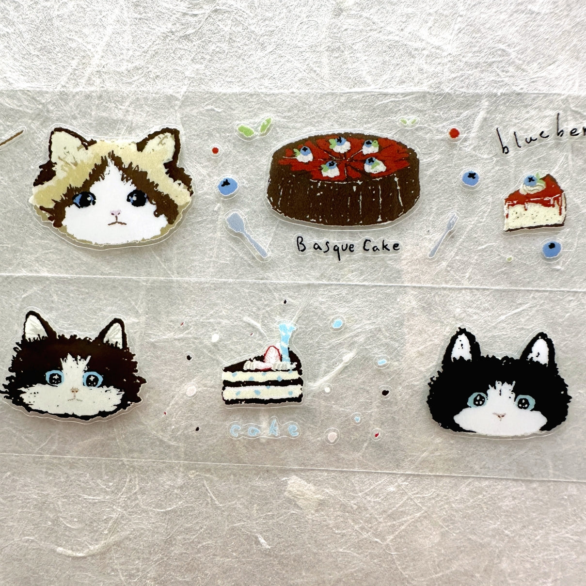 JiYu Studio - Cat Afternoon Tea kiss-cut PET tape SAMPLES