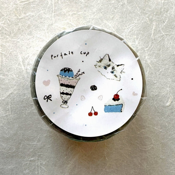 JiYu Studio - Cat Afternoon Tea kiss-cut PET tape SAMPLES