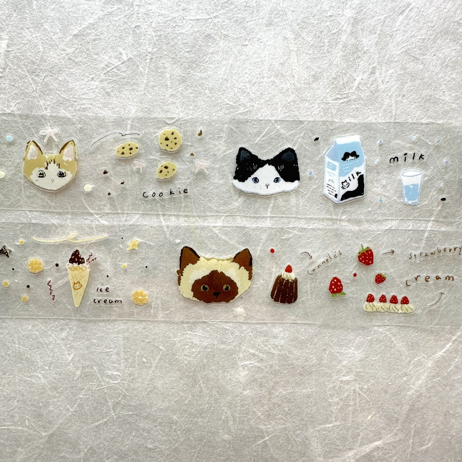 JiYu Studio - Cat Afternoon Tea kiss-cut PET tape SAMPLES