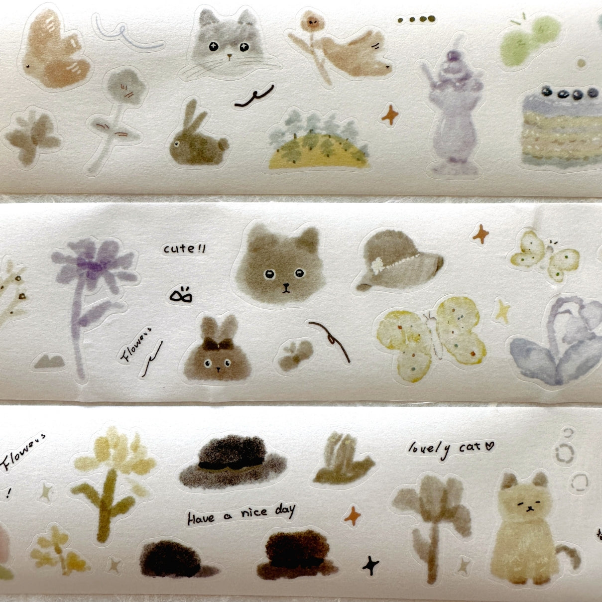 JiYu Studio - Spring Gift kiss-cut washi tape SAMPLES