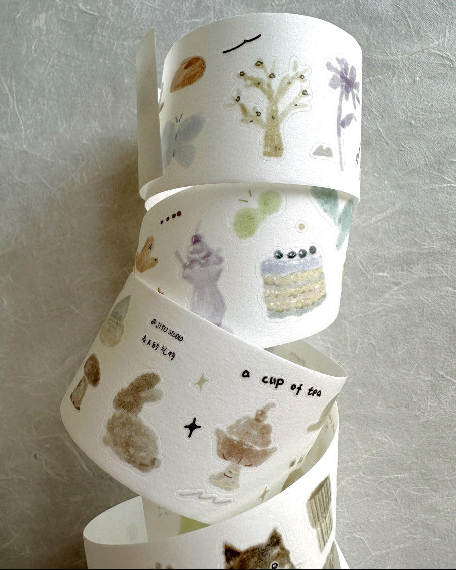 JiYu Studio - Spring Gift kiss-cut washi tape SAMPLES
