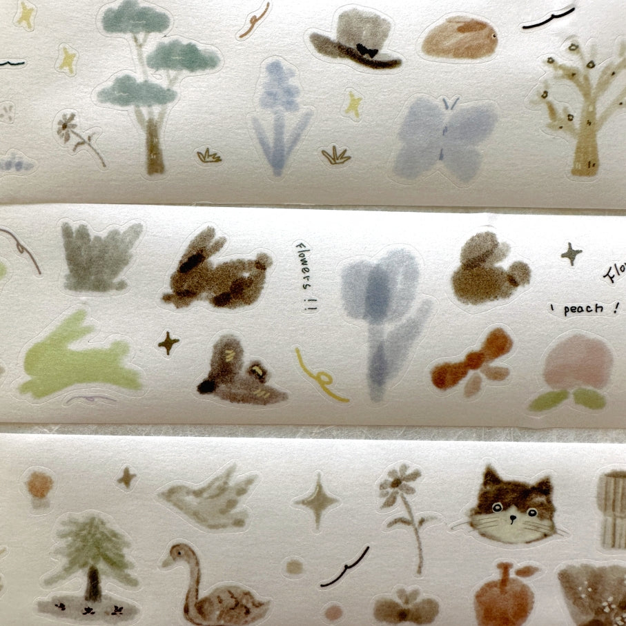 JiYu Studio - Spring Gift kiss-cut washi tape SAMPLES
