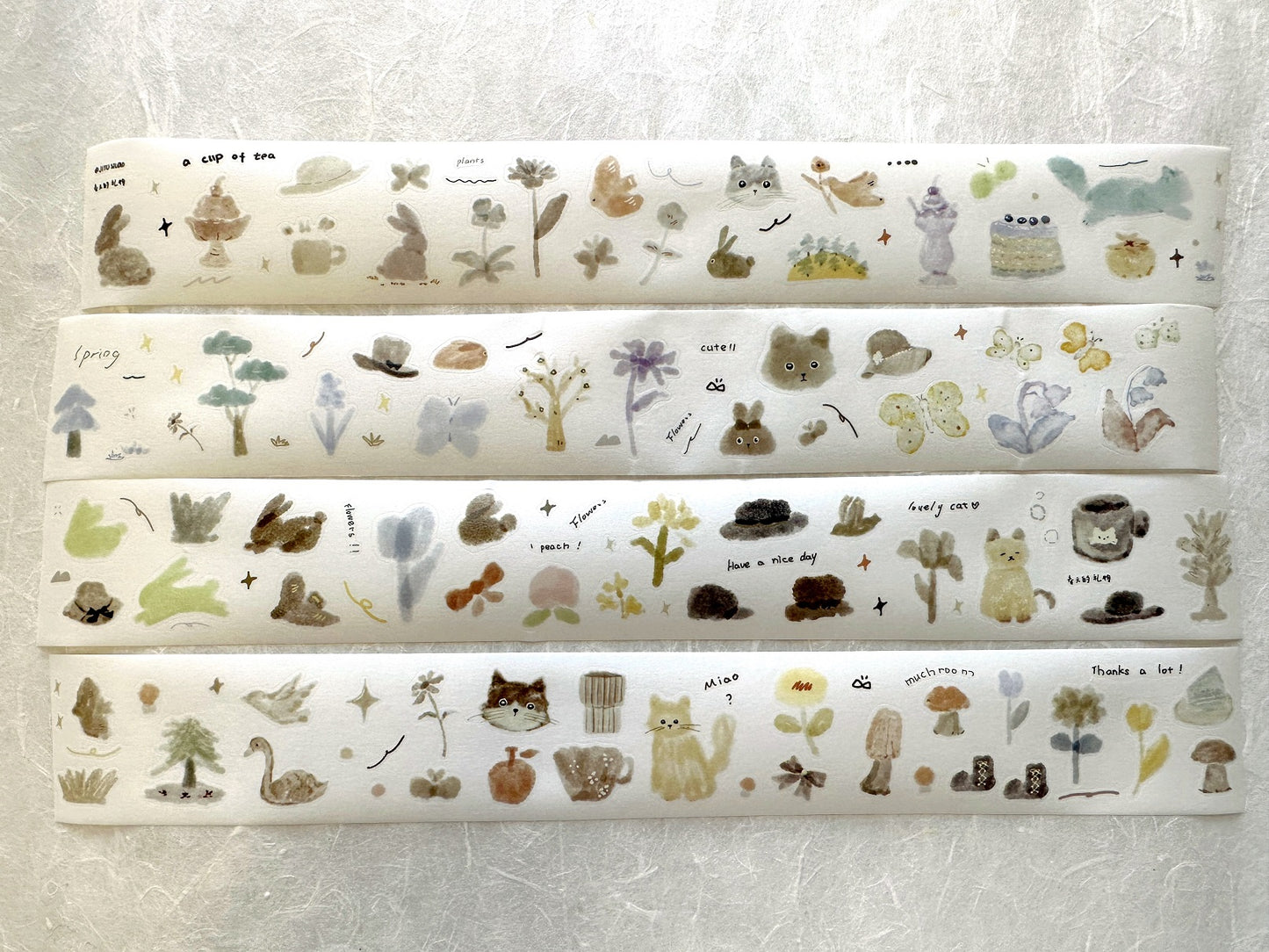 JiYu Studio - Spring Gift kiss-cut washi tape SAMPLES