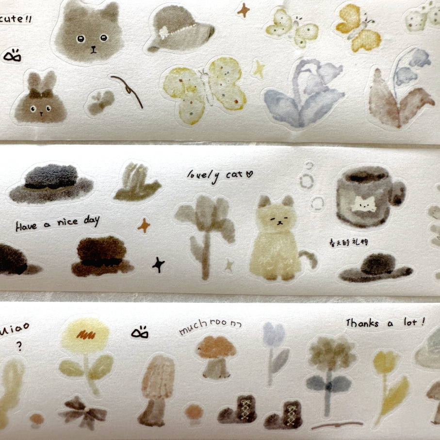 JiYu Studio - Spring Gift kiss-cut washi tape SAMPLES