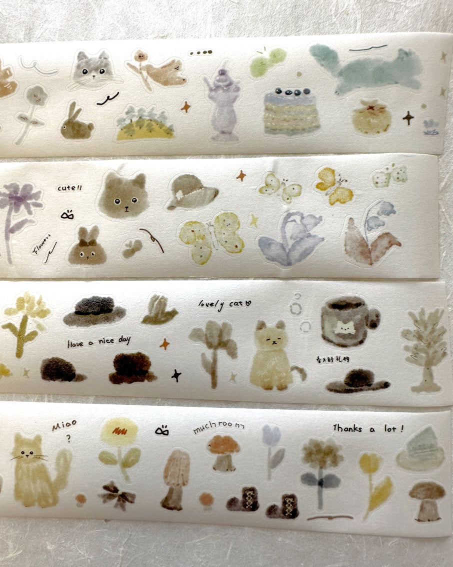 JiYu Studio - Spring Gift kiss-cut washi tape SAMPLES
