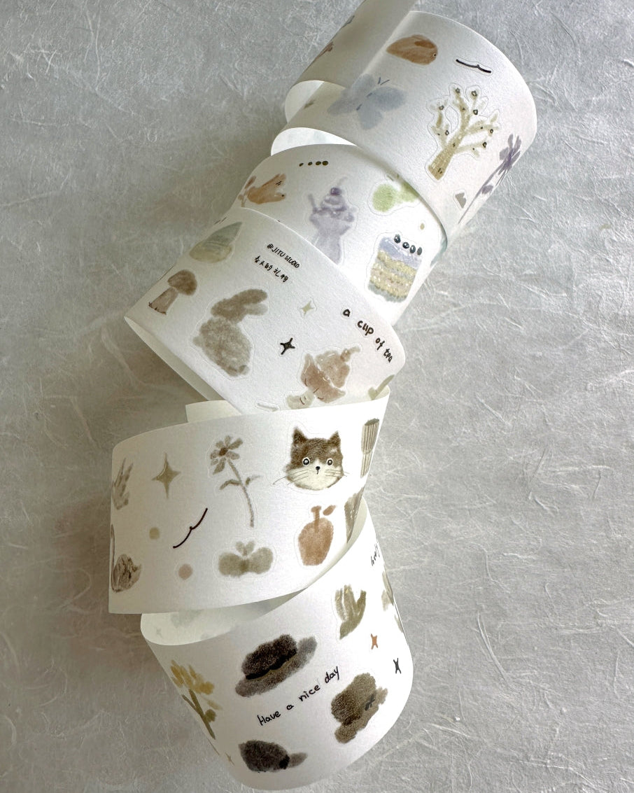 JiYu Studio - Spring Gift kiss-cut washi tape SAMPLES