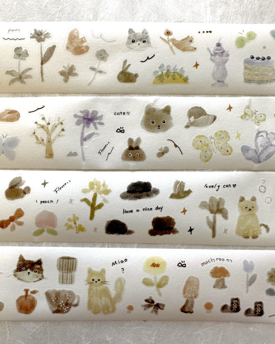 JiYu Studio - Spring Gift kiss-cut washi tape SAMPLES