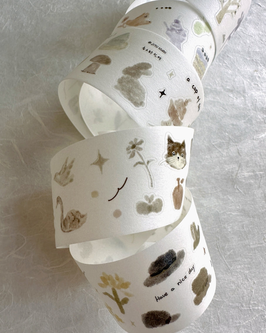 JiYu Studio - Spring Gift kiss-cut washi tape SAMPLES