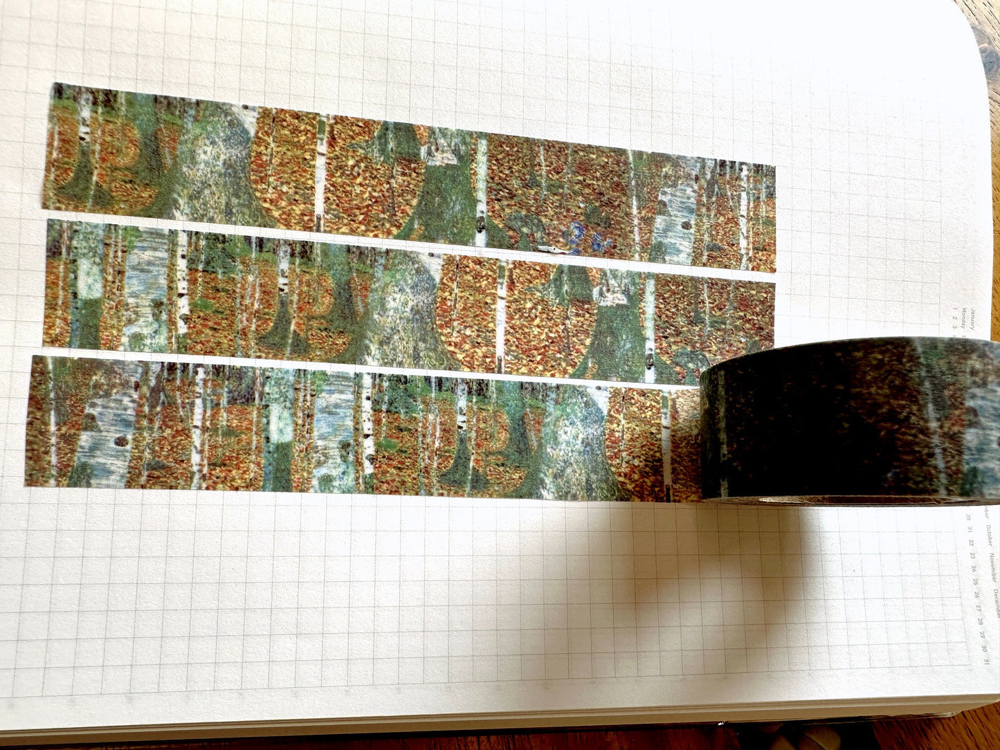 Jidam - Autumn Trees Pattern masking tape SAMPLES
