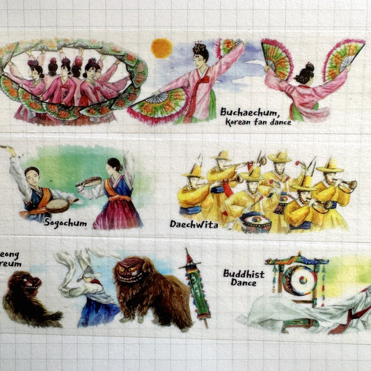 Jidam - Korean Buddhist Traditional Dance & Music masking tape SAMPLES