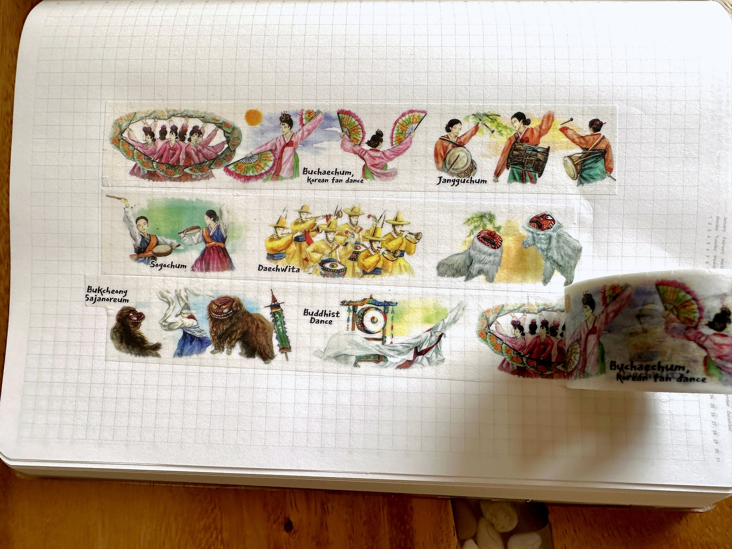 Jidam - Korean Buddhist Traditional Dance & Music masking tape SAMPLES