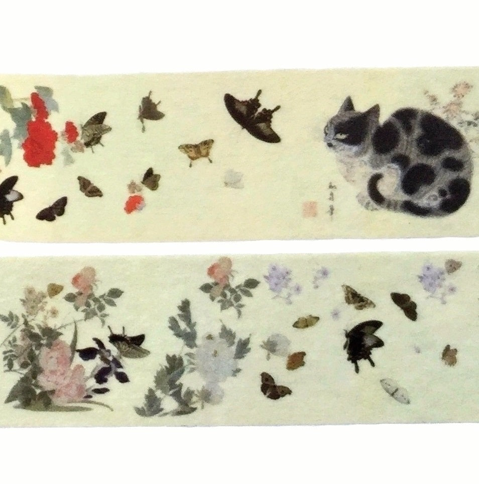 Jidam - Korean classical cat art masking tape SAMPLES