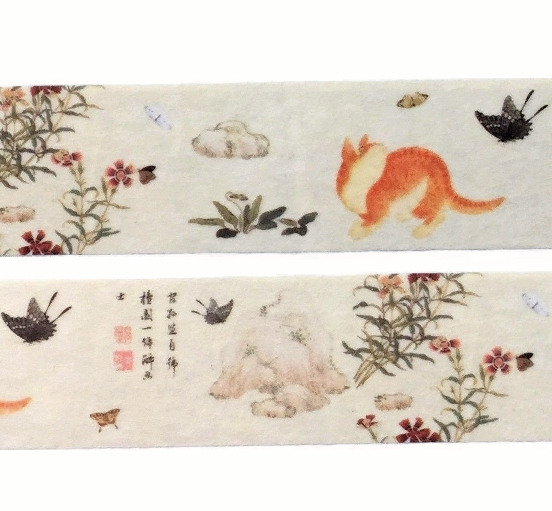 Jidam - Korean classical cat art masking tape SAMPLES