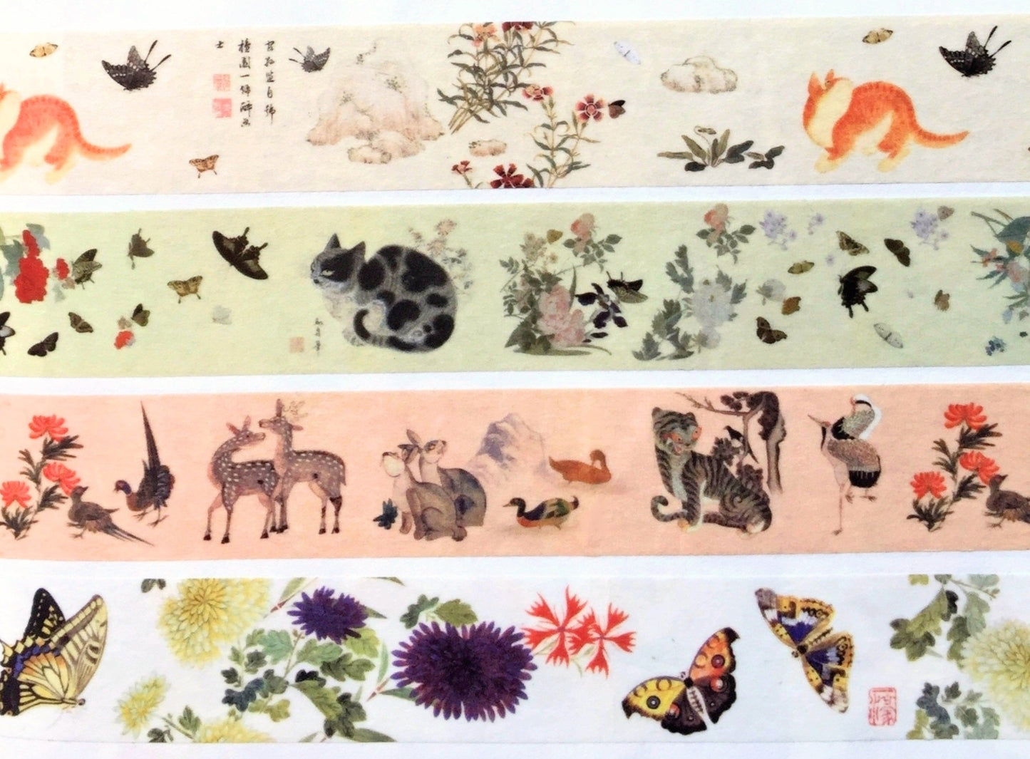 Jidam - Korean classical cat art masking tape SAMPLES