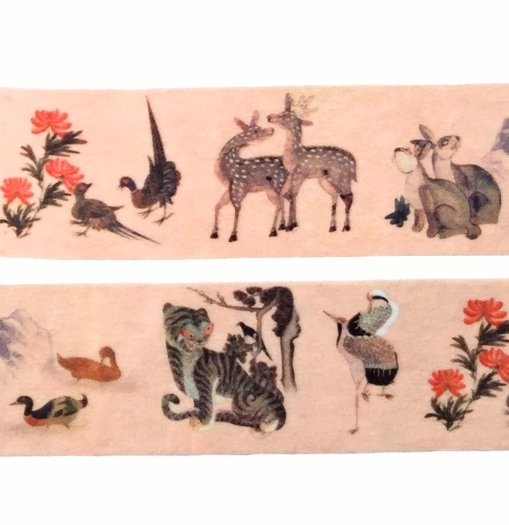 Jidam - Korean classical cat art masking tape SAMPLES