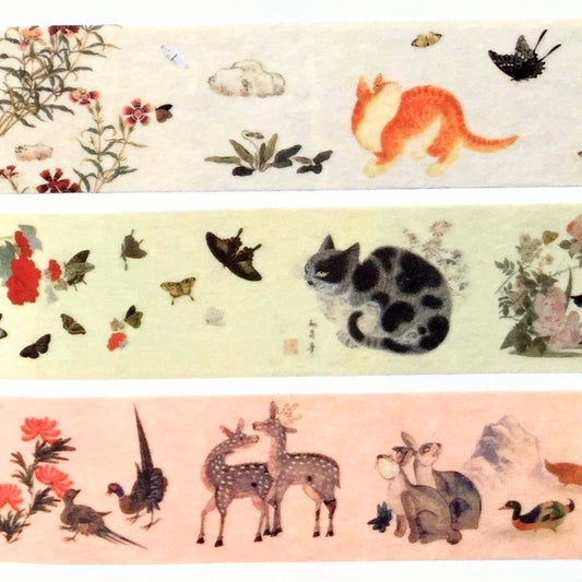 Jidam - Korean classical cat art masking tape SAMPLES