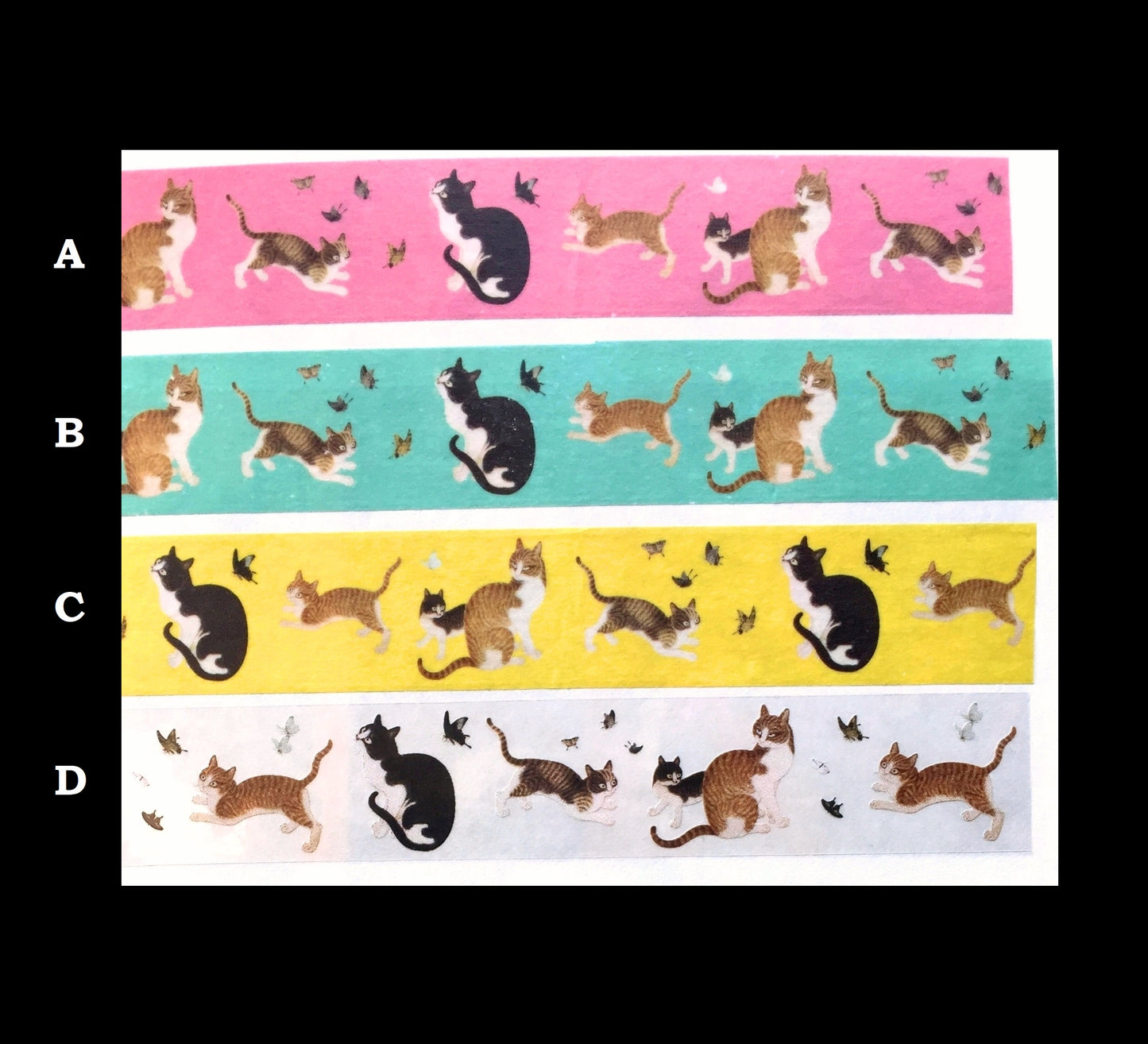 Jidam - Korean classical cat art masking tape SAMPLES