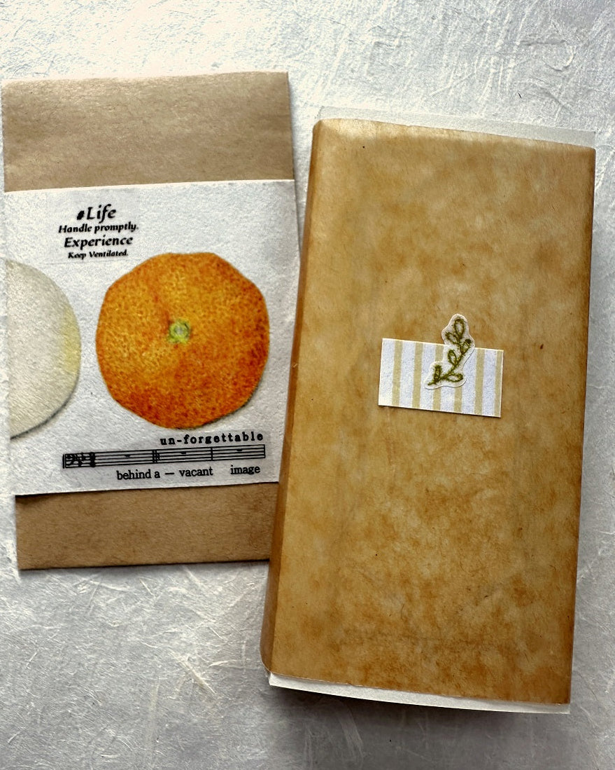 Jieyanow Atelier - Bird with Ribbon & Yellow Stripe label sticker rolls SAMPLES