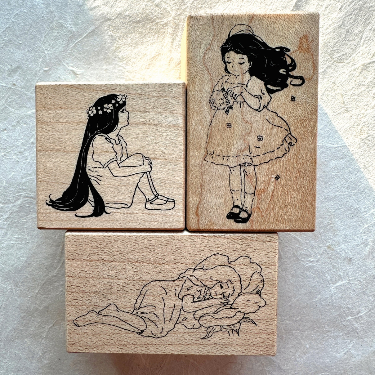 Joy You Studio - flower girls rubber stamps [Lightly Used]