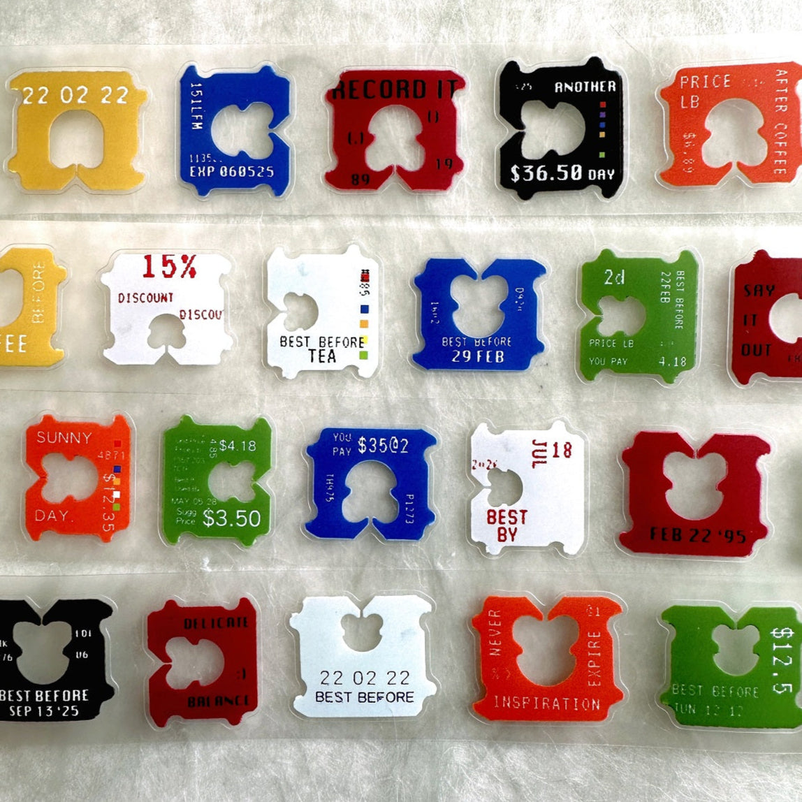 Jr. Journal - Bread Clip kiss-cut PVC tape SAMPLES