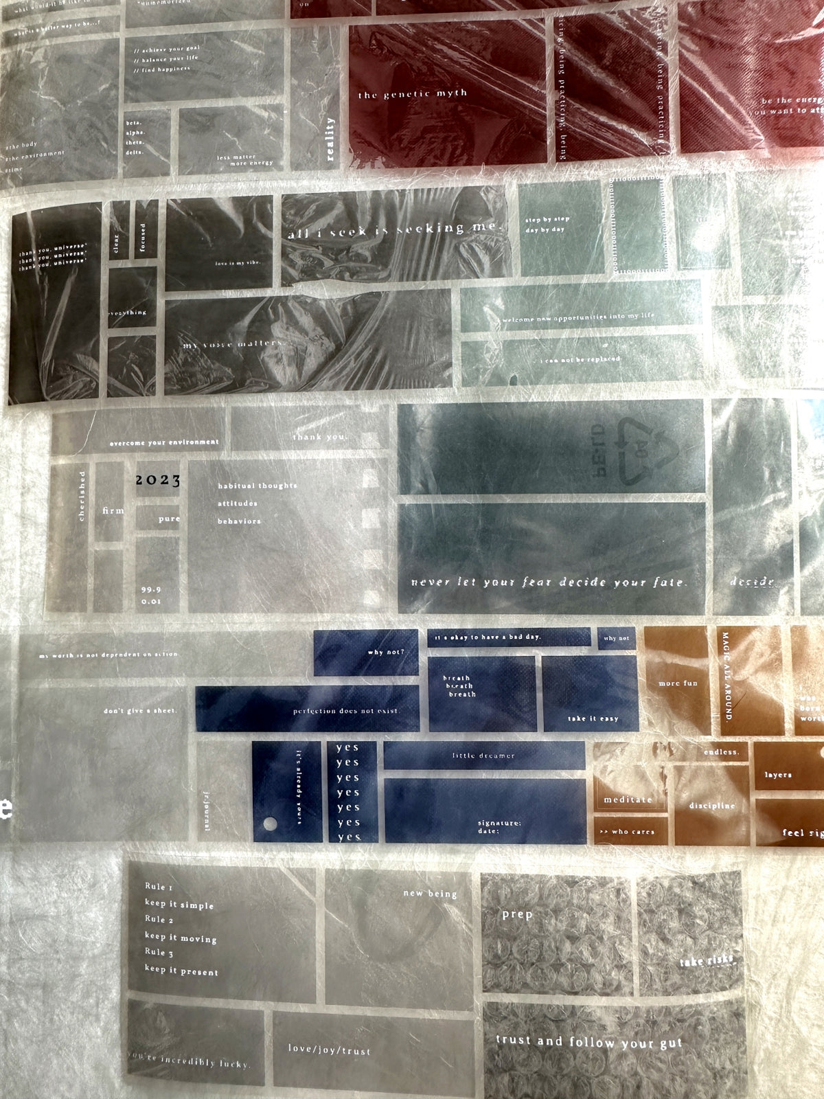 Jr. Journal - Clear Tag PET tape SAMPLES
