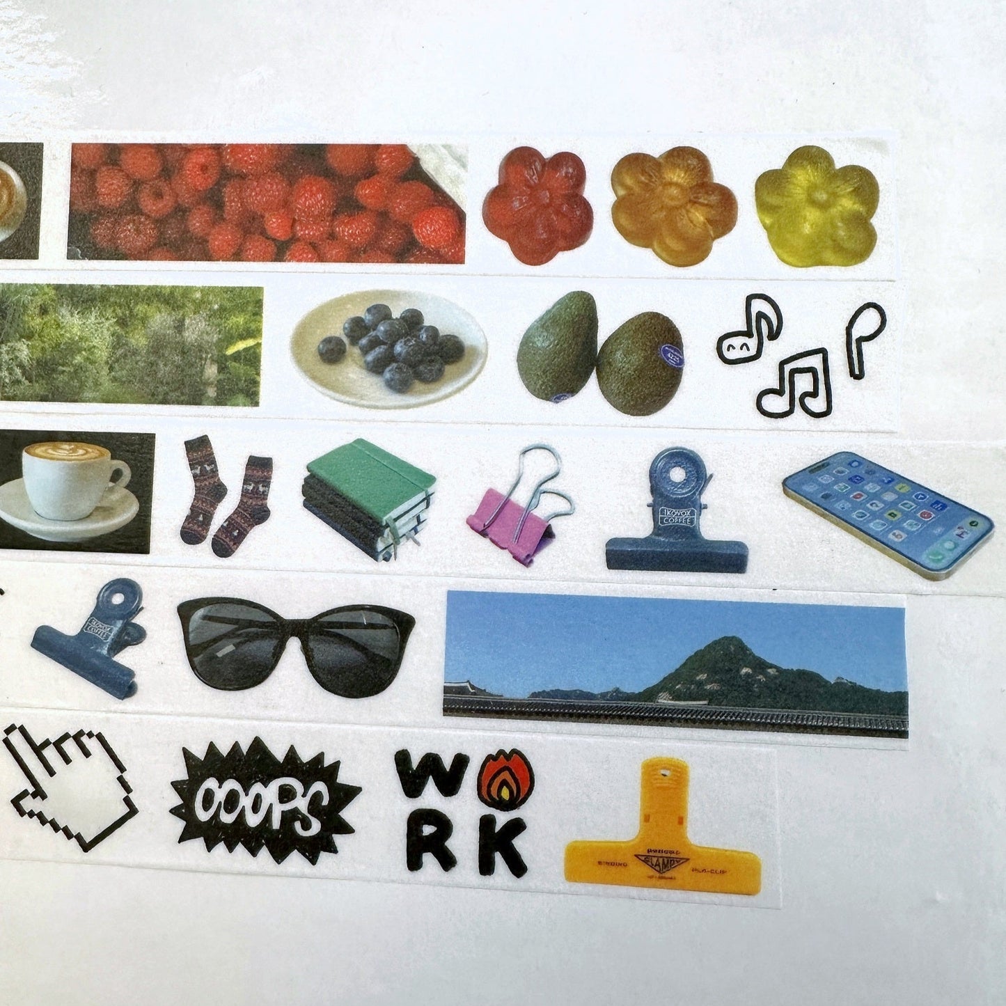 KMMILE - Cheer & Love masking tape SAMPLES (1 meter)