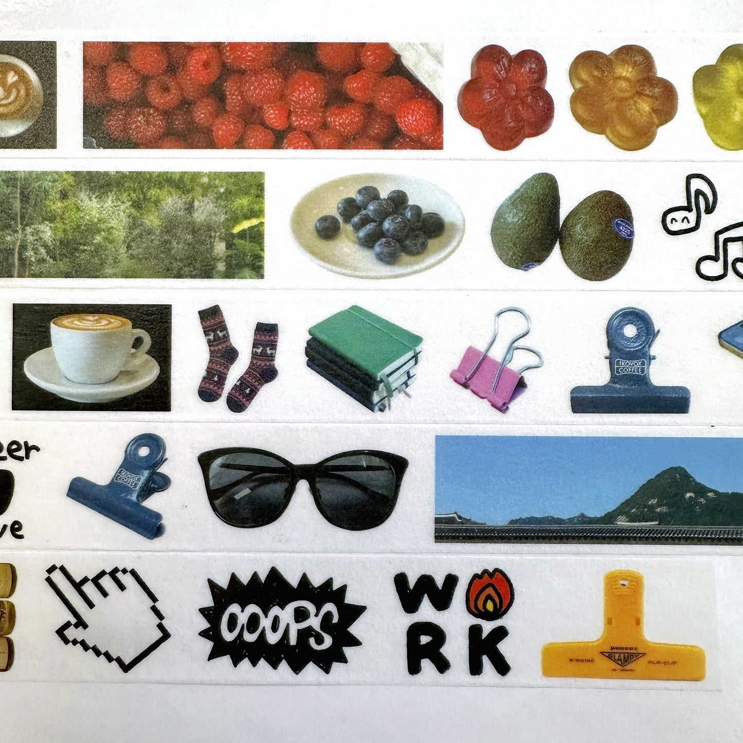 KMMILE - Cheer & Love masking tape SAMPLES (1 meter)