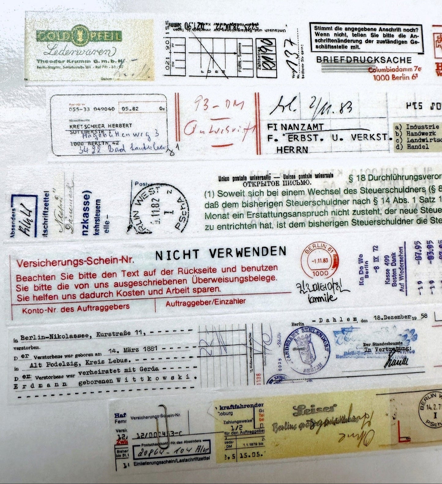 KMMILE - Berlin Paper and Mail Layered Together, ver. 01 & 02 masking tape SAMPLES