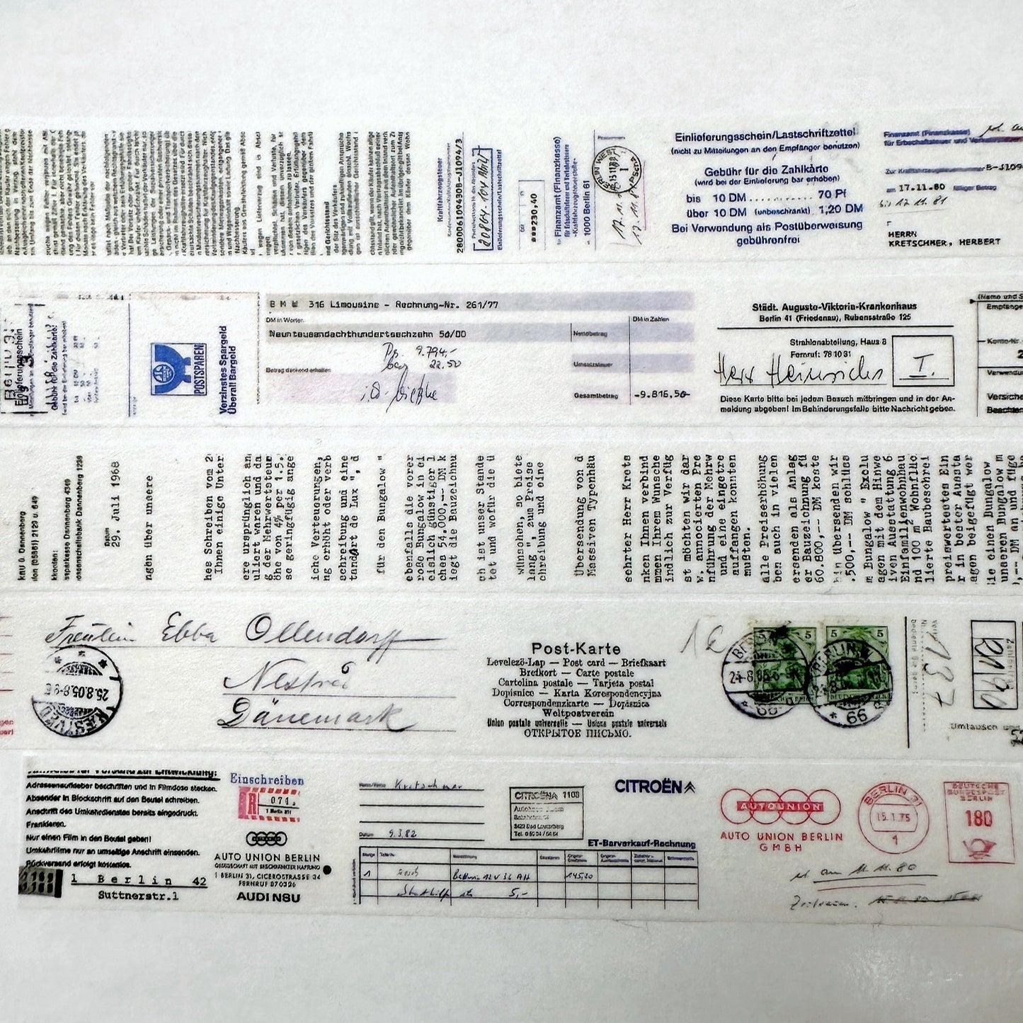 KMMILE - Berlin Paper and Mail Layered Together, ver. 01 & 02 masking tape SAMPLES