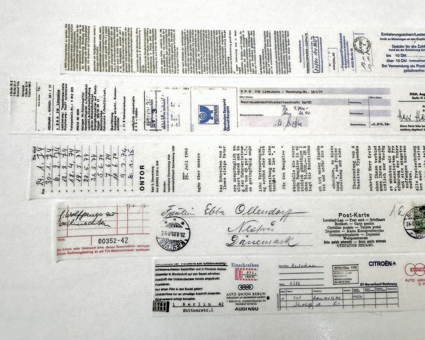 KMMILE - Berlin Paper and Mail Layered Together, ver. 01 & 02 masking tape SAMPLES