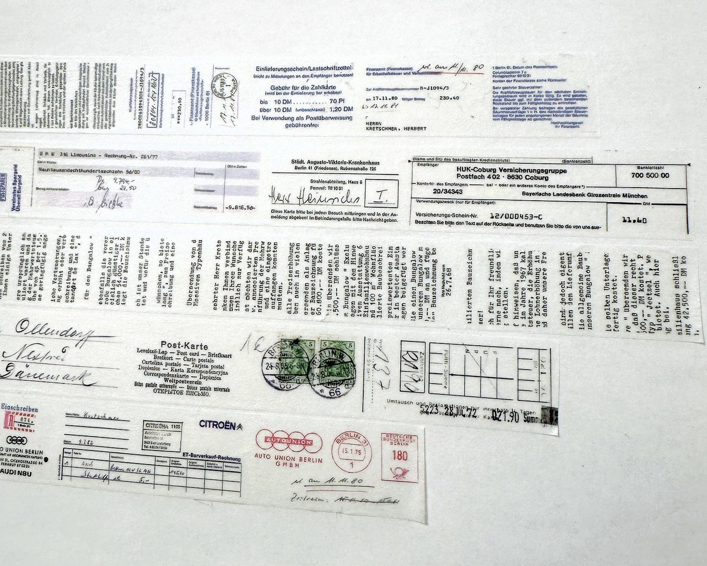 KMMILE - Berlin Paper and Mail Layered Together, ver. 01 & 02 masking tape SAMPLES