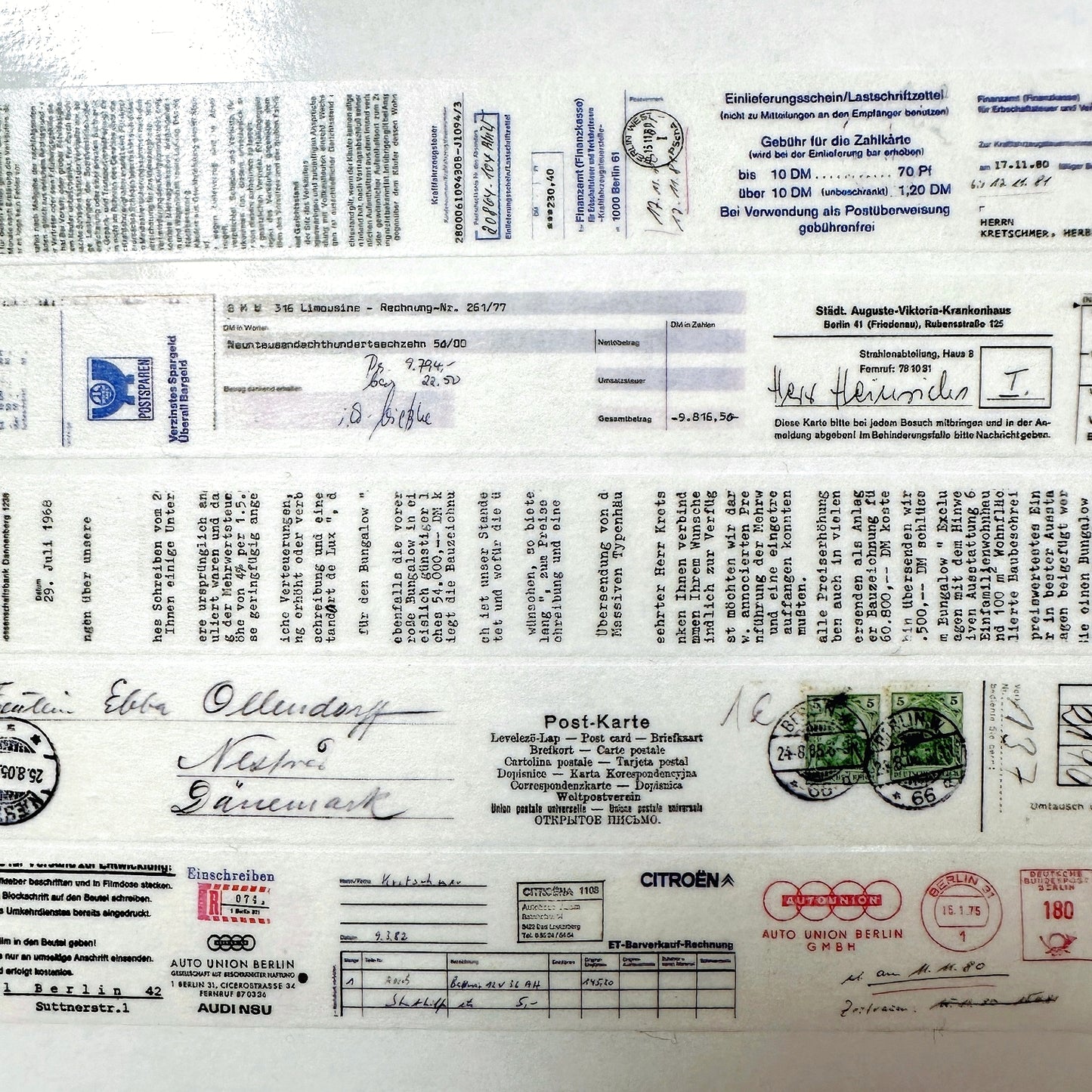 KMMILE - Berlin Paper and Mail Layered Together, ver. 01 & 02 masking tape SAMPLES