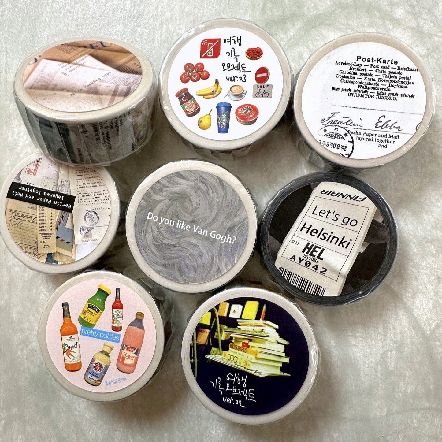 KMMILE - Berlin Paper and Mail Layered Together, ver. 01 & 02 masking tape SAMPLES