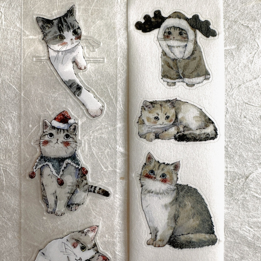 Kaixun - Meow Moi! Fluffy kiss-cut PET & washi tape (3.5 cm x 250 cm) SAMPLES