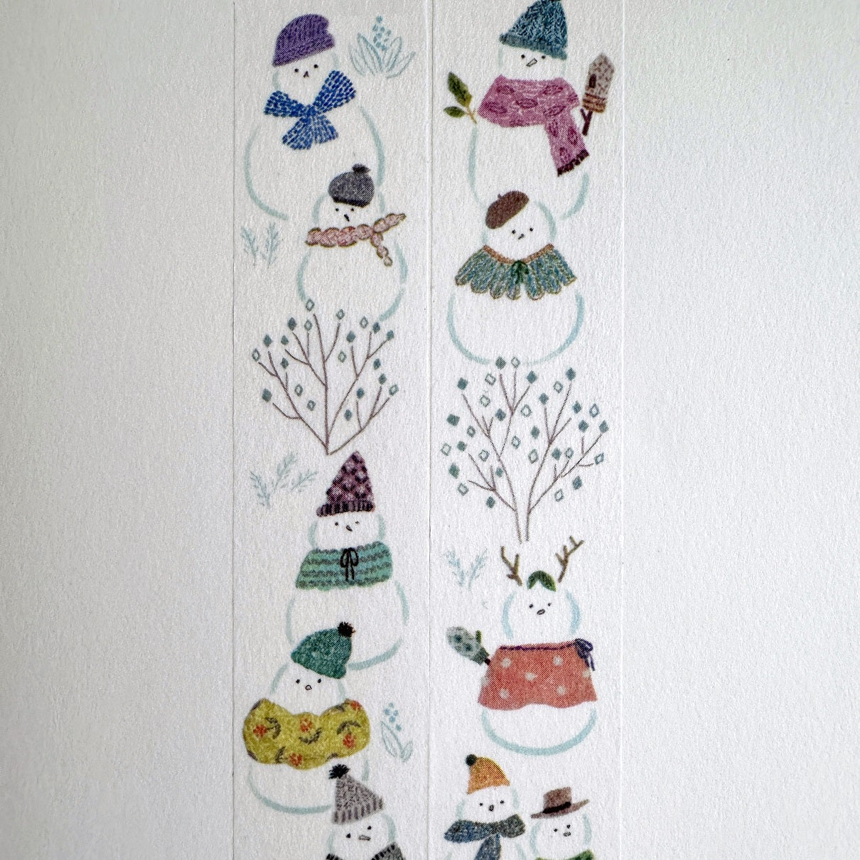 Keibunsha/MeriBUN - Snowman washi tape SAMPLES