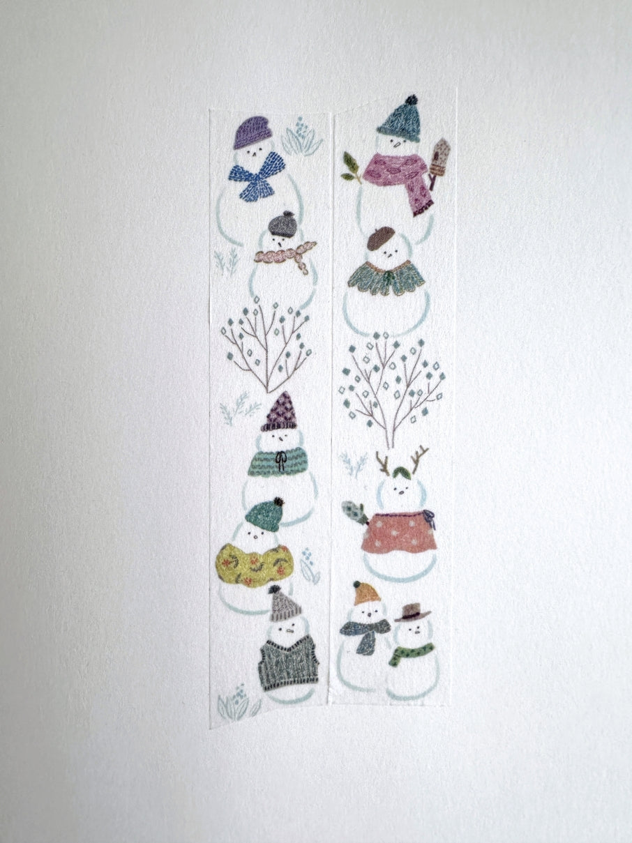 Keibunsha/MeriBUN - Snowman washi tape SAMPLES