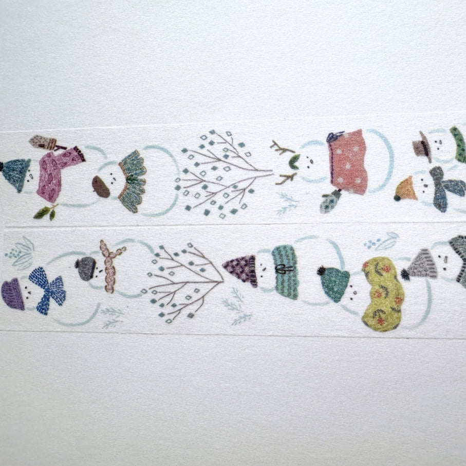 Keibunsha/MeriBUN - Snowman washi tape SAMPLES