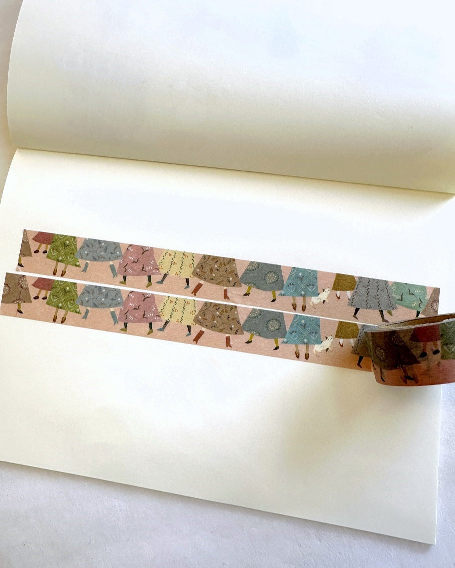 Keibunsha/MeriBUN - The World That Cats Look Up At washi tape SAMPLES