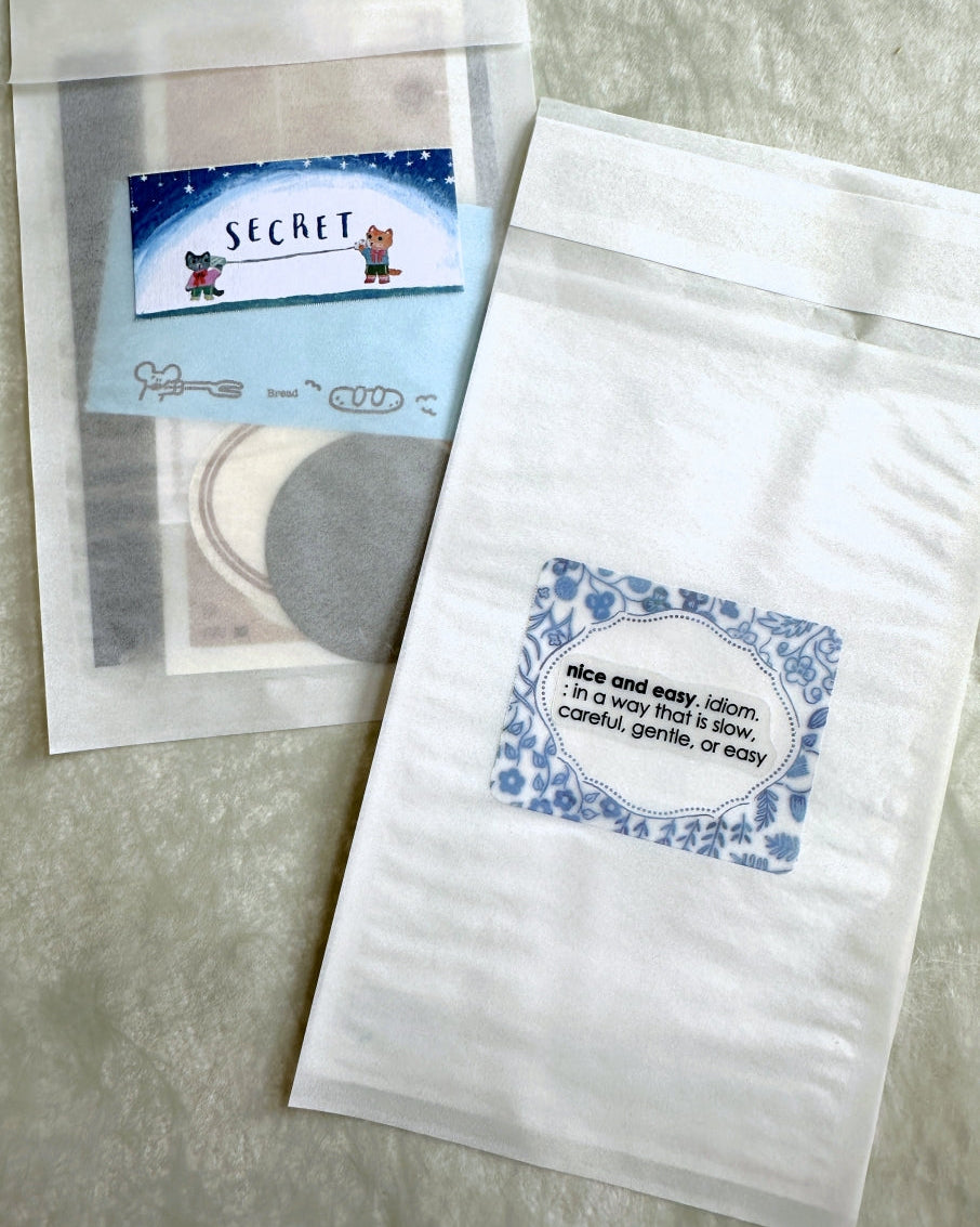 Keibunsha/MeriBUN - Treberol & Flower glassine sticky note rolls SAMPLES